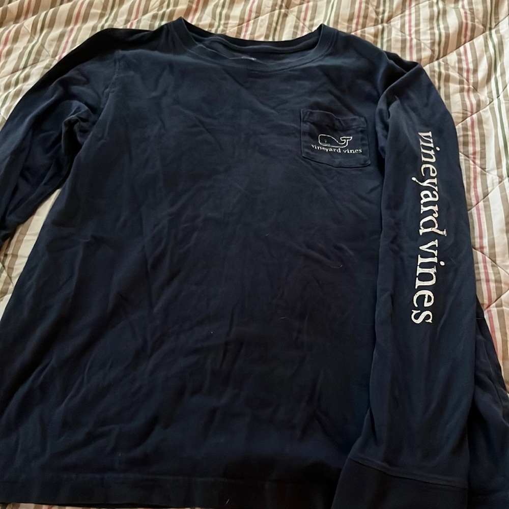 vineyard vines dark blue long sleeve size small